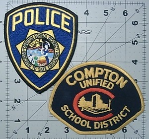 TWO COMPTON CA.  ( UNIFIED SCHOOL DISTRICT. ) PATCHES.
