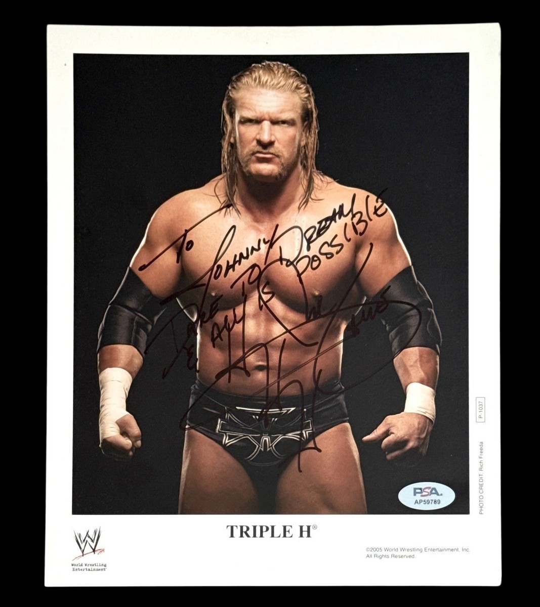 セール中…トリプルH直筆サイン入り超特大写真…Triple H…プロレスラー… WWE TRIPLE H P-1037 SIGNED 8X10 ORIGINAL PROMO PHOTO INSCRIBED
