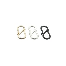 15 pcs Copper/Brass E-coated S-Hook Clasps Available in 3 Colors: Gold Finish, S