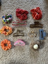 Assorted Hair Accessories Set - Scrunchies Claw Clips Variety Pack