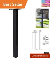 Brighton Aluminum Mailbox Post - Sleek, Weather-Resistant Support A-D Compatible
