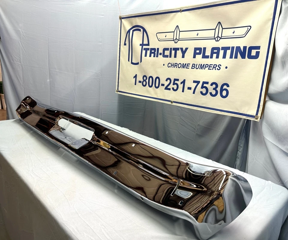 1974 1975 74 75 PLYMOUTH DUSTER DODGE DART PARACHOQUES TRASERO DEPORTIVO *CROMO FRESCO* Foto 3 de 4