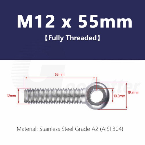 Forged Eye Bolt M5 - M24 Catenary Wire Hanging Screws DIN 444 Stainless Steel A2 - Picture 73 of 152