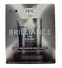 RoC Brilliance Night Recharging Moisturizer e Pulse Technology New In Box