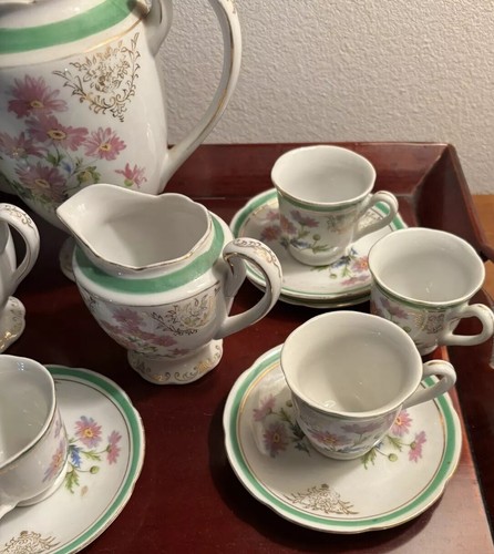 CORONATION CHINA - JAPÓN - - 20 PIEZAS Tetera Crema/Azúcar 7 Tazas 8 Platillos - Imagen 2 de 6