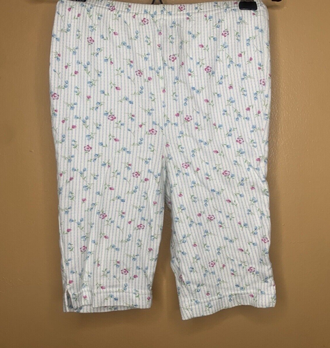 Karen Neuburger Girls Size Small Pajamas 2Pc Set Blue Floral Short Sleeve Shorts - Picture 12 of 21
