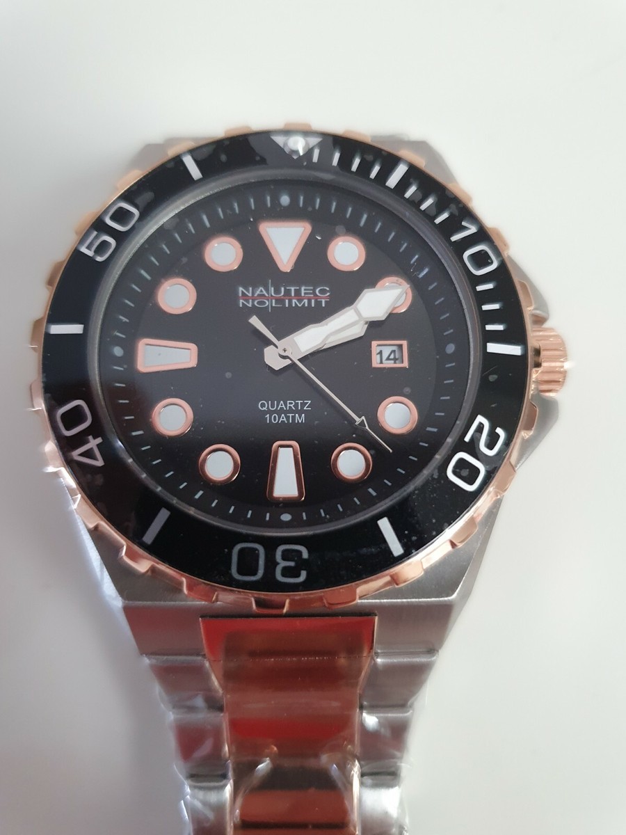 Nautec No Limit Herren Taucheruhr Oceanrift Edelstahl  OCRF2-STRG-STRG-BK-BK