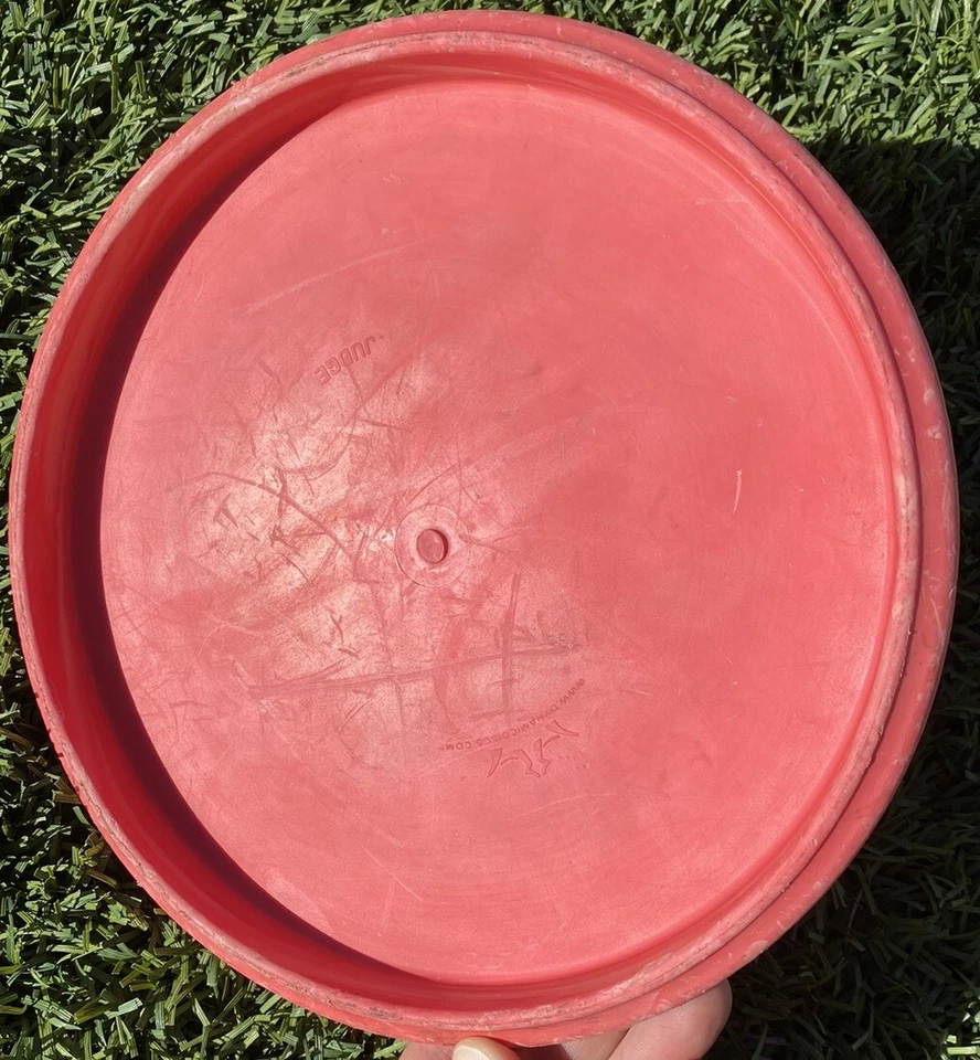 🦾 Red Dynamic Discs Classic Soft Judge 173g 5/10 Silver Foil Digiweight No Ink - Image 4 of 4