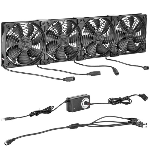 4 in 1 120mm 12cm Case Fan Speed Controller Adjustable,AC 115V 220V to DC 12V