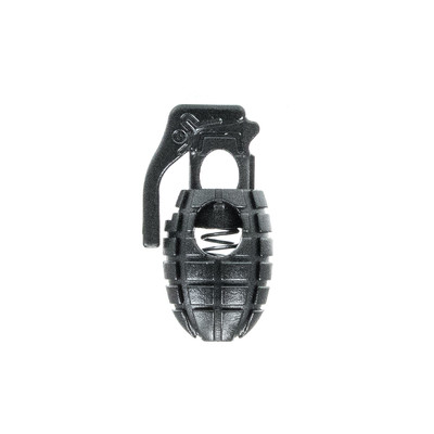 Single Barrel Grenade Cord Lock Draw String Toggle Stopper Slider Spring Loaded