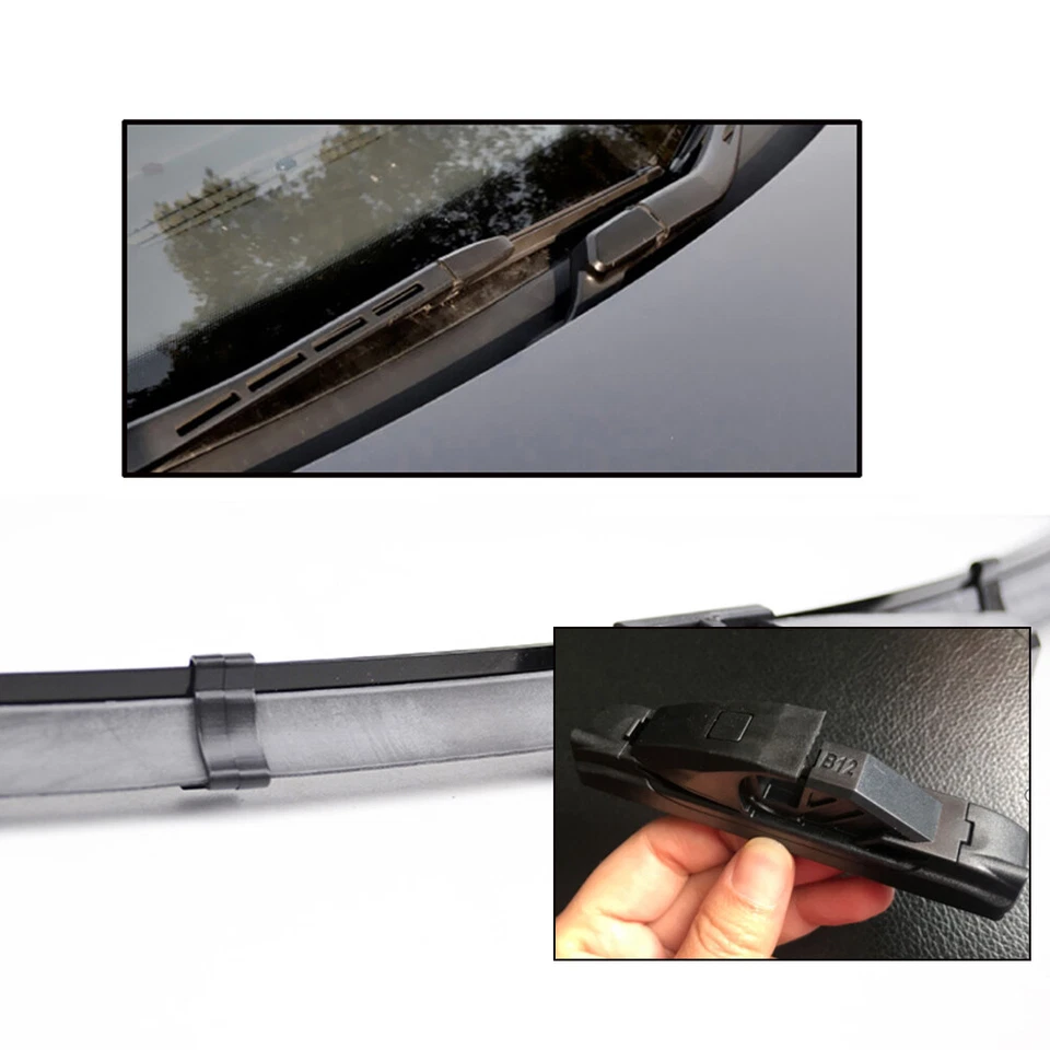 Front Wiper Blades (22" + 22") For Mercedes-Benz C-Class (C CLC CLK) 2002-2008 - Image 4 of 4