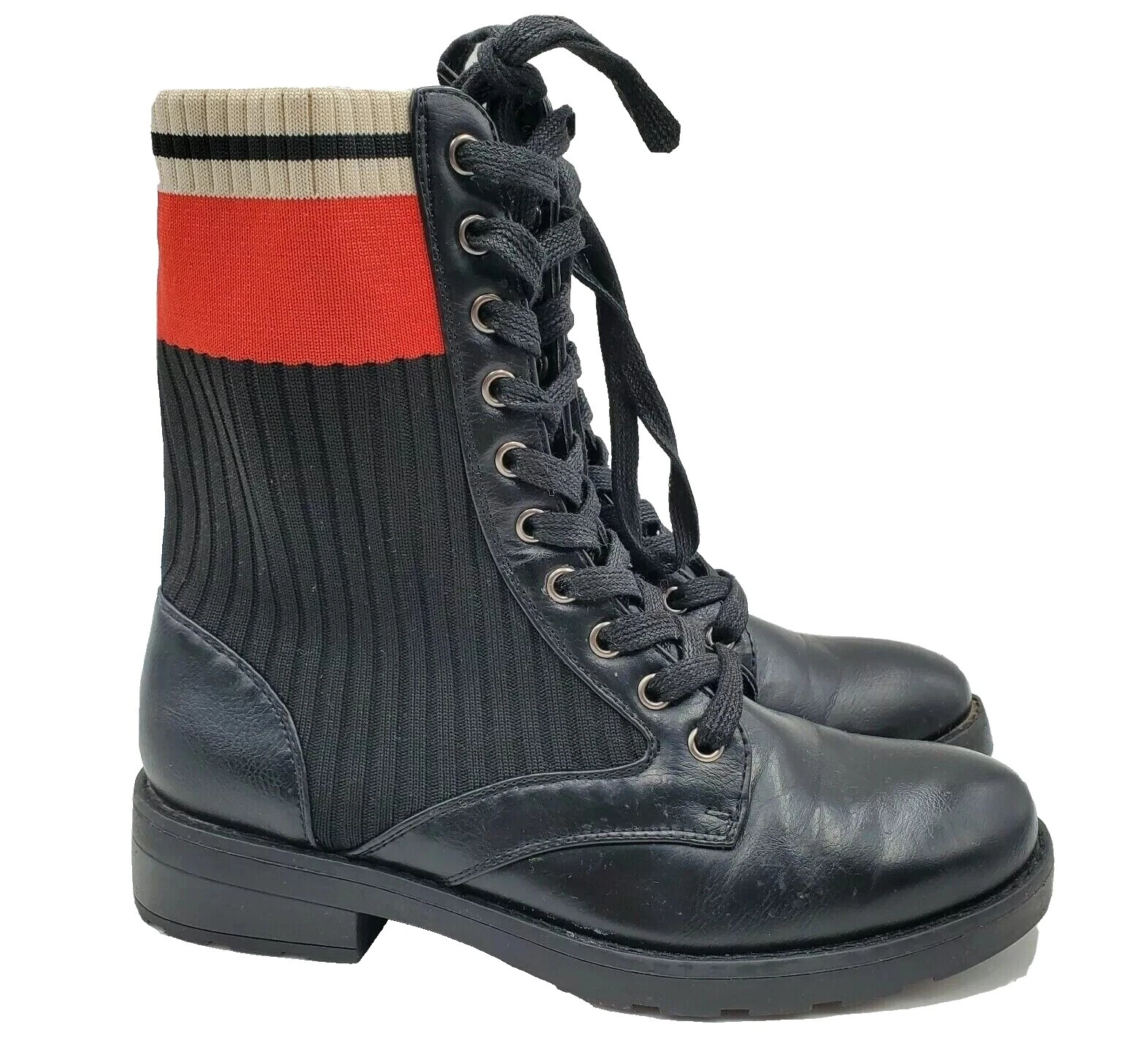 Botas punk a Rayas para mujeres