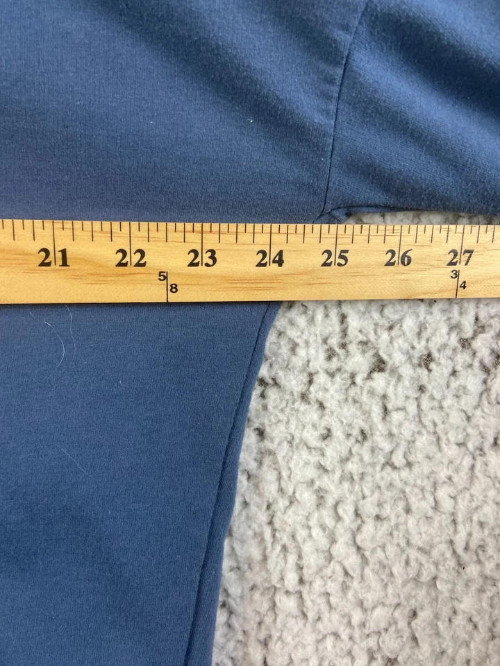 Derek Corazón Recortado Azul Oscuro Manga Larga Cuello Redondo Sudadera Rayas Lado L Foto 4 de 4