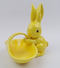 Goebel gelber Osterhase Hase mit Korb OH 7 Vintage W. Germany 50er Jahre Keramik