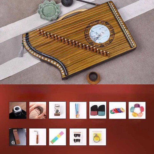 Small 21-strings Guzheng Beginners Professional Play Musical Instrument Portable - Picture 27 of 35