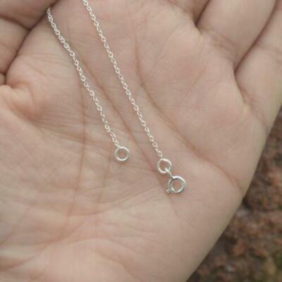 【COLOR iN ID】Silver 925 Thin Necklace 925 SOLID STERLING SILVER PLAIN CHAIN NECKLACE- 22 INCH T542