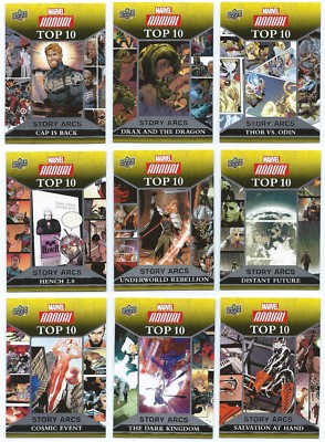 2016 Upper Deck Marvel Annual Top 10 Story Arcs You Pick, Finish Your Set