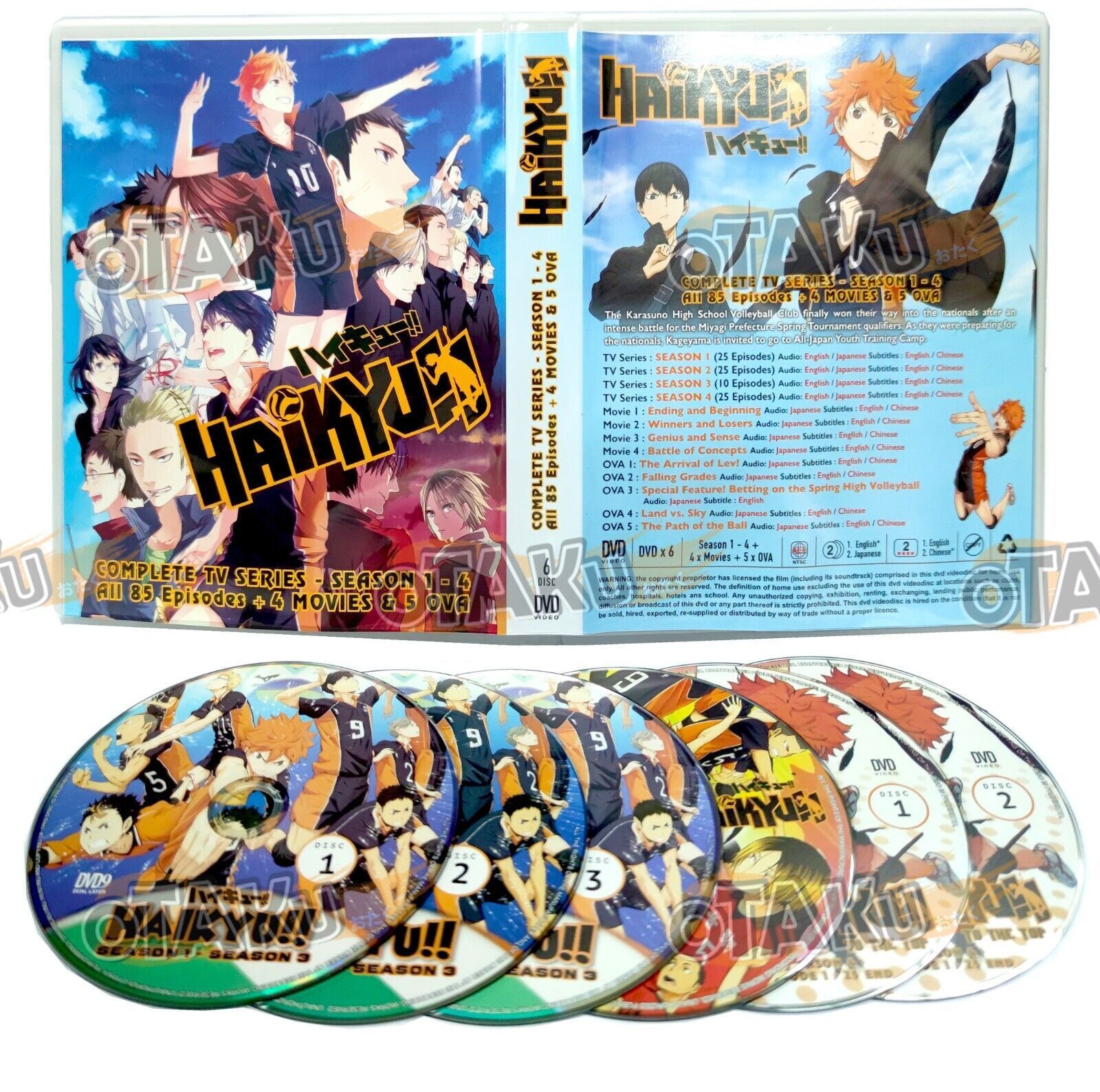 HAIKYU !! (SEASON 1-4) HAIKYŪ - DVD (85 EPS+5 OVA+4 MOVIE) ENG DUB SHIP FROM UK