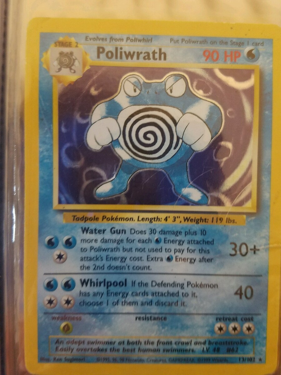 original poliwrath pokemon card value Base Set 2 Error Card! #pokemoncards #pokemon #nostalgia #collectibles #pokemoncollector #pokemoncollection Preserved at a PSA 8 Near Mint POLIWRATH - 13/102 - Base