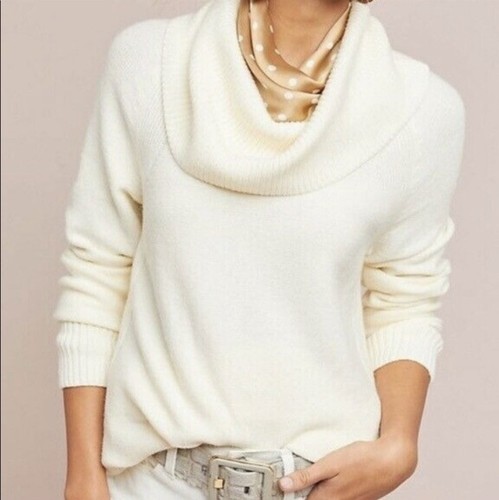 Moth Anthropologie Cream Brenta Cowl 