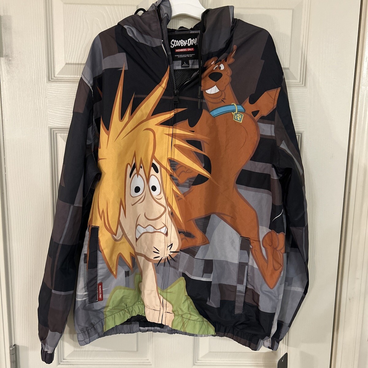 Members Only Scooby Doo Windbreaker Jacket Mens Size Large Members Only Scooby Doo Windbreaker Jacket Mens Size Large