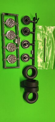 1969 Dodge Charger General Lee 1/25 Chrome Vector Rim Wheel Axle Goodyear Tires