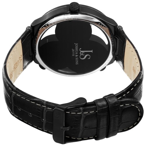Reloj Hombre Joshua & Sons JX118RD Dos Zonas Horarias Segundos Pequeños Correa Cuero - Imagen 4 de 4