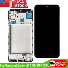 New For Samsung Galaxy A15 5G SM-A156U LCD Touch Screen Digitizer Assembly Frame