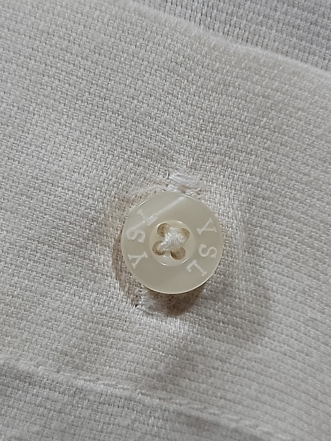 Yves Saint Laurent Camicia Uomo Vintage 16.5 34 35 (L) Camicia Colore Avena #W4