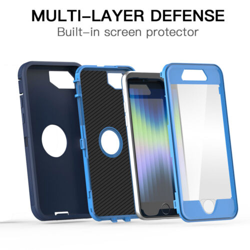 Für iPhone SE 2020/SE 2022 Hülle Robust Stoßfest Cover mit Displayschutz - Bild 2 von 8