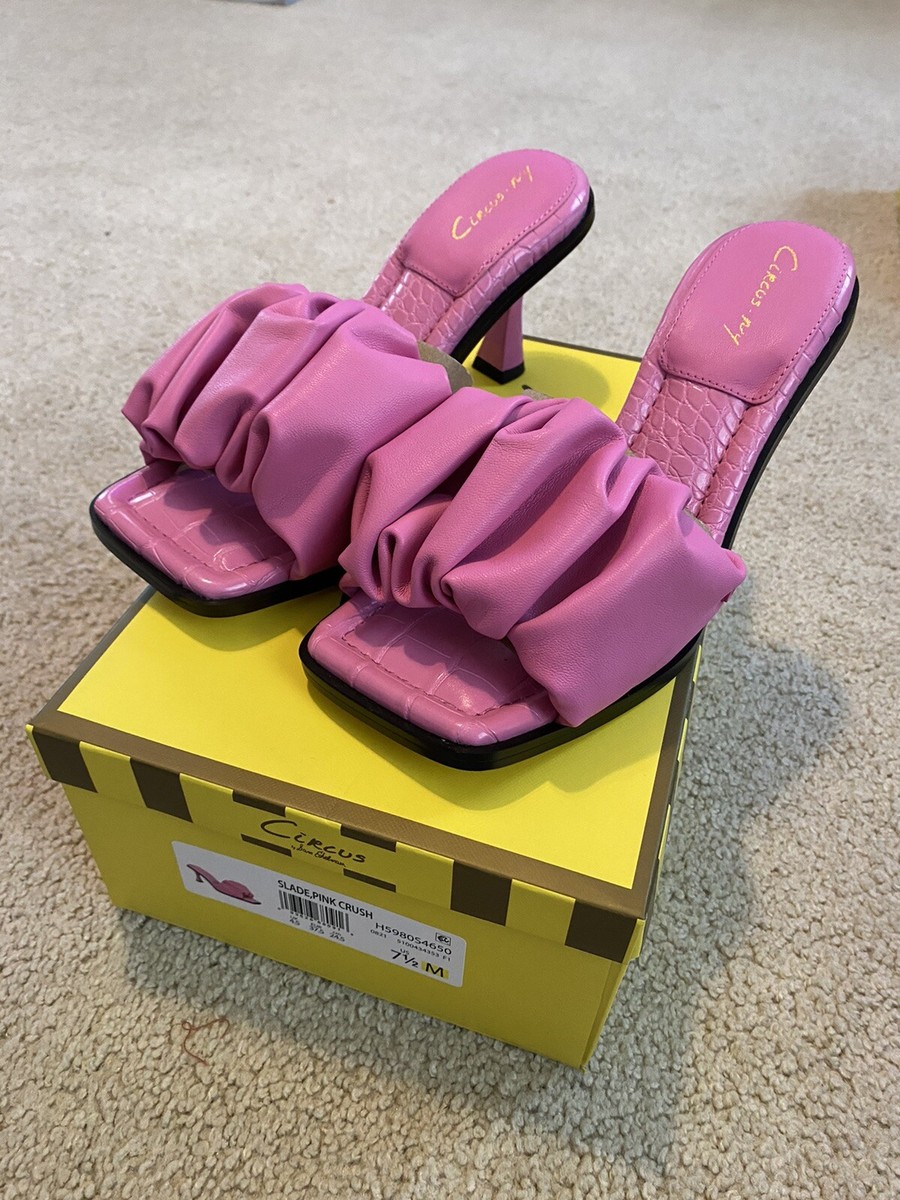 NIB circus by sam edelman womens 7.5 Pink Crush slade sandal heel $90 | eBay