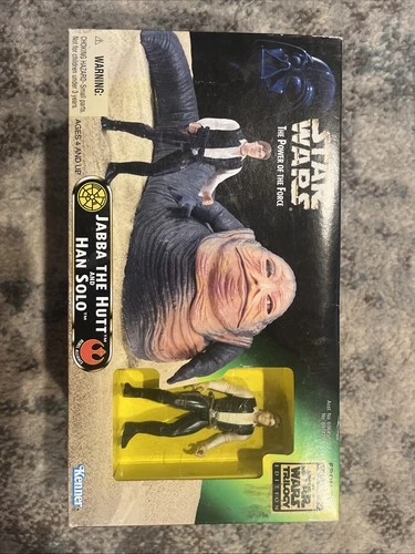 Star Wars, The Power Of The Force, Jabba The Hutt & Han Solo 1997 MIB New Sealed