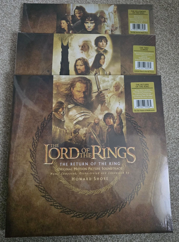 Lord Of The Rings Movies Original Motion Picture Soundtracks 2Lp Albums 6 Vinyls - Image 2 of 4