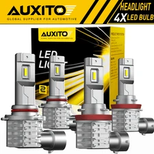 4X LED Headlight Bulbs Kit Conversion 9005 H11 High Low Beam Bright White 6500K