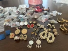 Vtg (reseller) Costume Jewelry Lot  Earrings And Bracelets Gold And Silver Tone