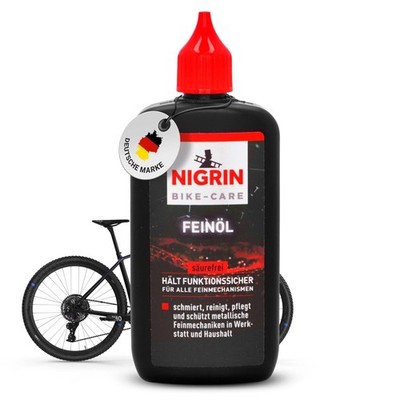 NIGRIN BIKE-CARE All-Weather Chain Oil, 100 ml bottle, bicycle chain oil, reduce