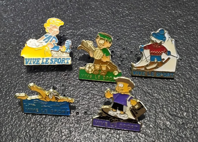 Pin s Set mit 5 verschiedenen Sportarten Vive le Sport (154)