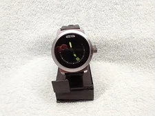 KENNETH COLE "REACTION" RARE BLACK UNIQUE DIAL RUBBER STRAP  MODERN RETRO WATCH