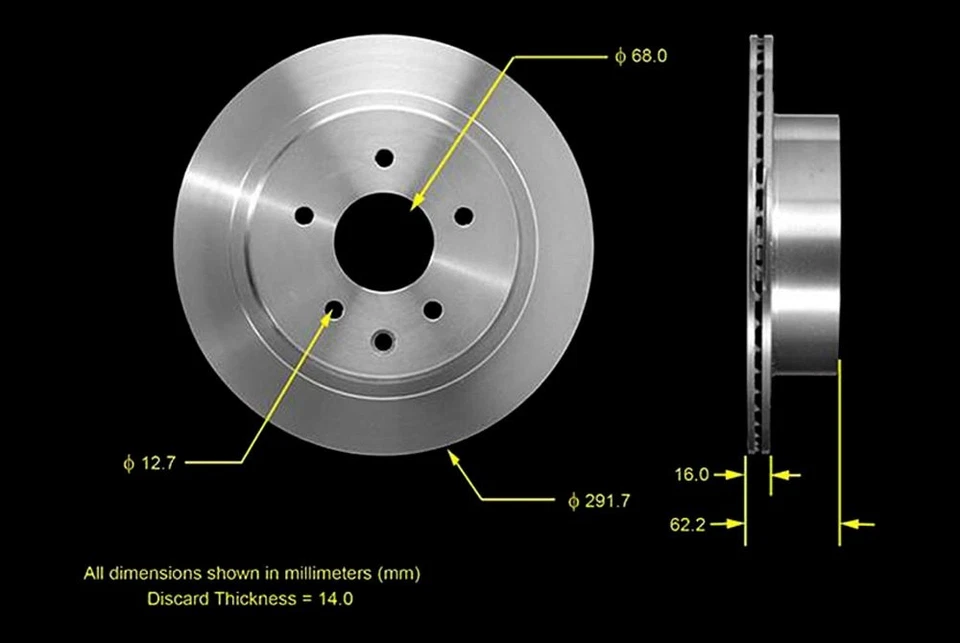 For Infiniti G35 03-05 Bendix Global Premium Plain Vented Rear Brake Rotor - Image 2 of 3