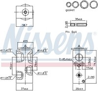 Nissens 999456 Expansionsventil, Klimaanlage FüR CitroËN,Ds,Fiat,Opel,Peugeot,Va