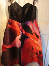 Image of Floral Print Strapless Dress
