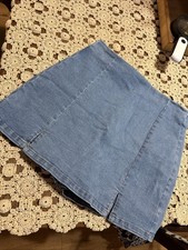 Vintage Denim Skort BOHO CHIC Size Large