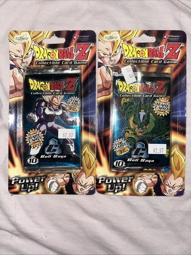 2x DBZ CCG Cell Saga Booster Pack Set 2001 Vintage Score Dragon Ball Z Sealed
