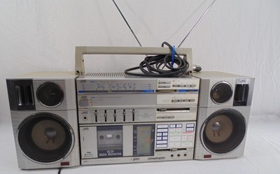 Vintage JVC PC-D55JW Portable Stereo Boombox Cassette Tape Deck 1980's