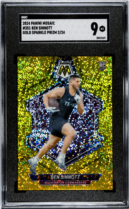 2024 Panini Mosaic #351 Ben Sinnott Gold Sparkle SGC 9 #/24