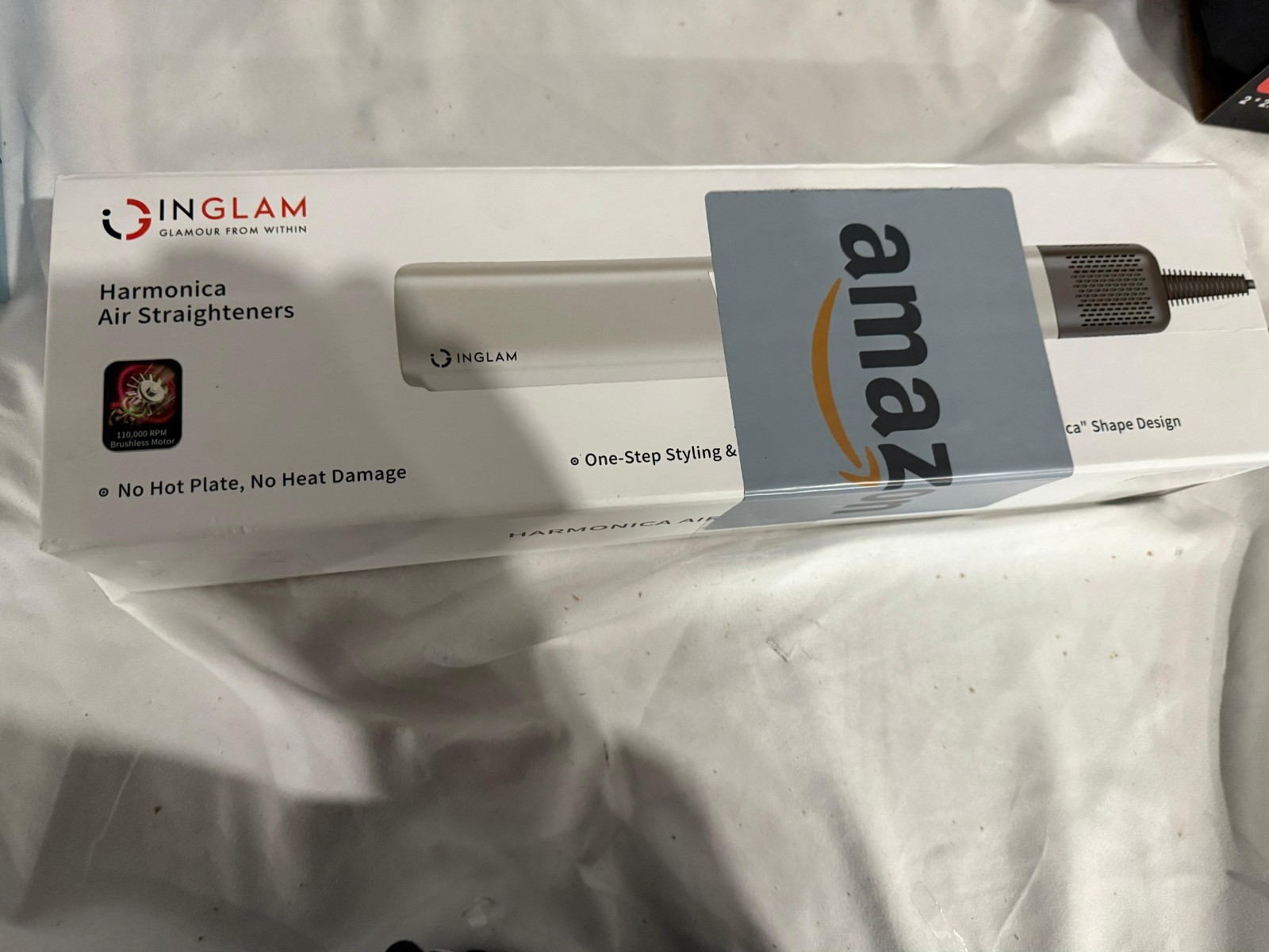 INGLAM Harmonica Champagne Silver Adjustable Heat Settings Air Straightener NEW