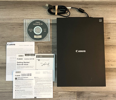 Canon CanoScan LiDE 300 Flatbed USB Scanner w. software & papers - Fab condition