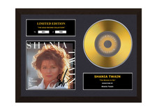 Shania Twain Signed Gold Disc Album Ltd Edition Framed Picture Memorabilia