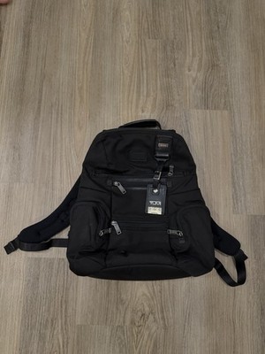 TUMI Alpha Bravo Knox -Black/ Leather/ Ballistic Nylon Backpack - 15'' Laptop