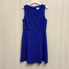 Elle Blue Sleeveless V-Neck Dress Size 8